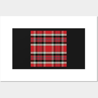 Red and black Pattern Scottish tartan Posters and Art